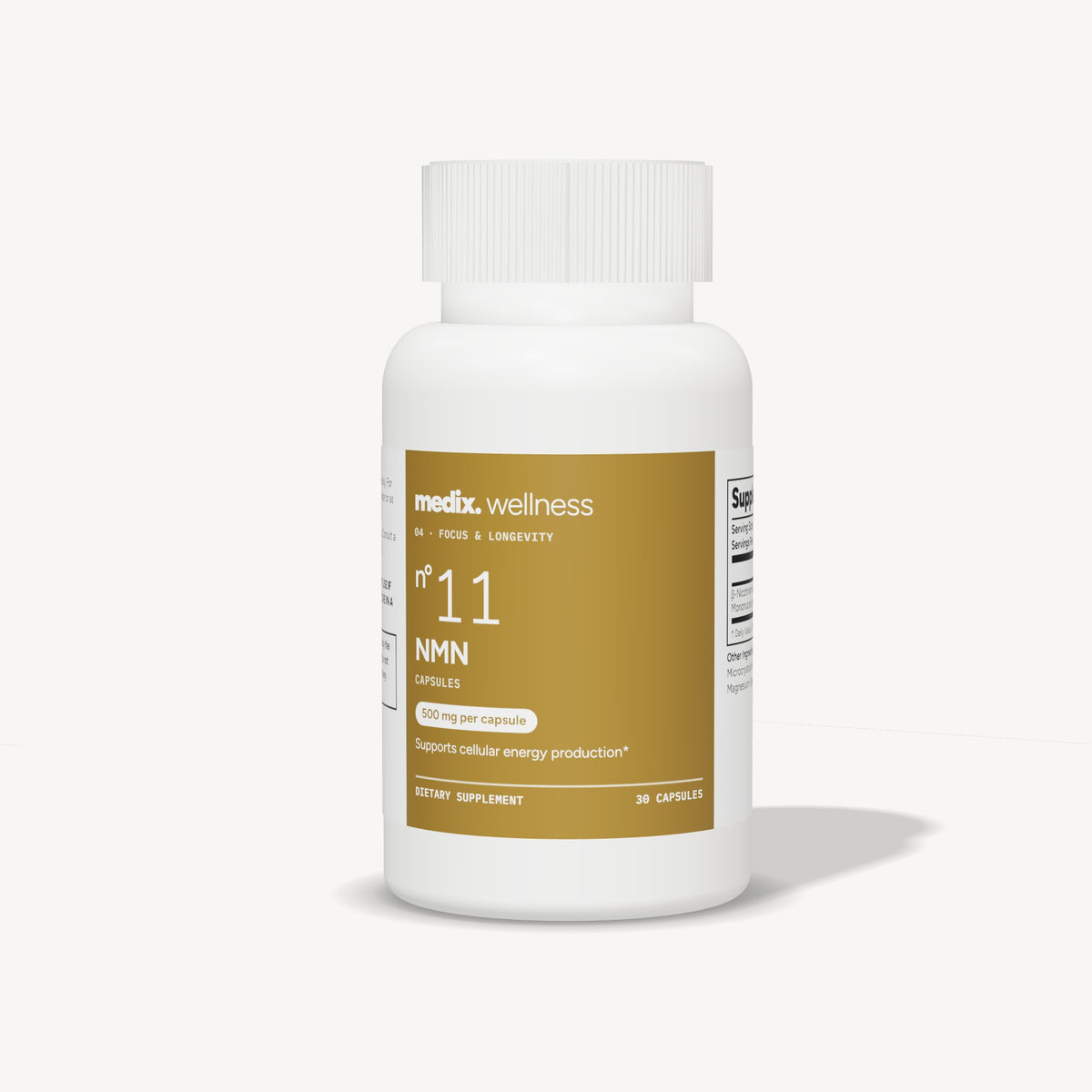 Medix formula 11 NMN supplement, 500 mg beta NMN, 30 capsules