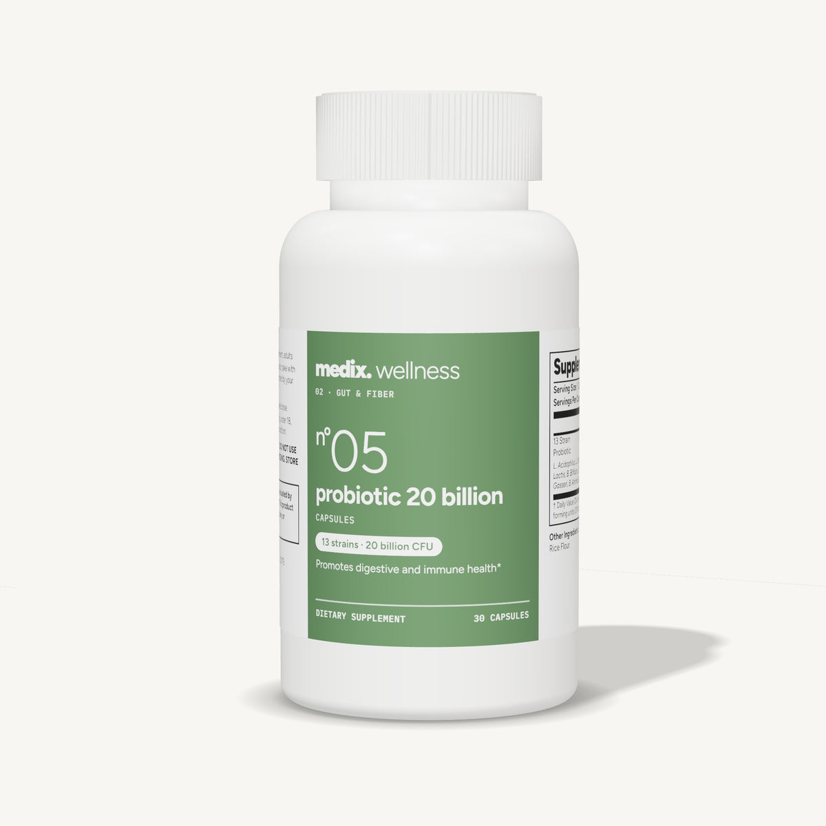 Medix formula 05 probiotic 20 billion supplement, 20 billion CFU and 13 strains, 30 capsules